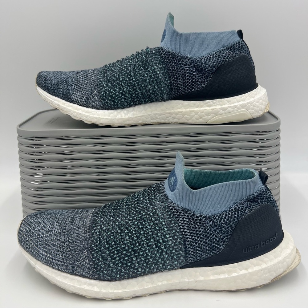 Adidas Ultra Boost Laceless Parley Raw Grey Carbon Blue Spirit CM8271 Mens 8